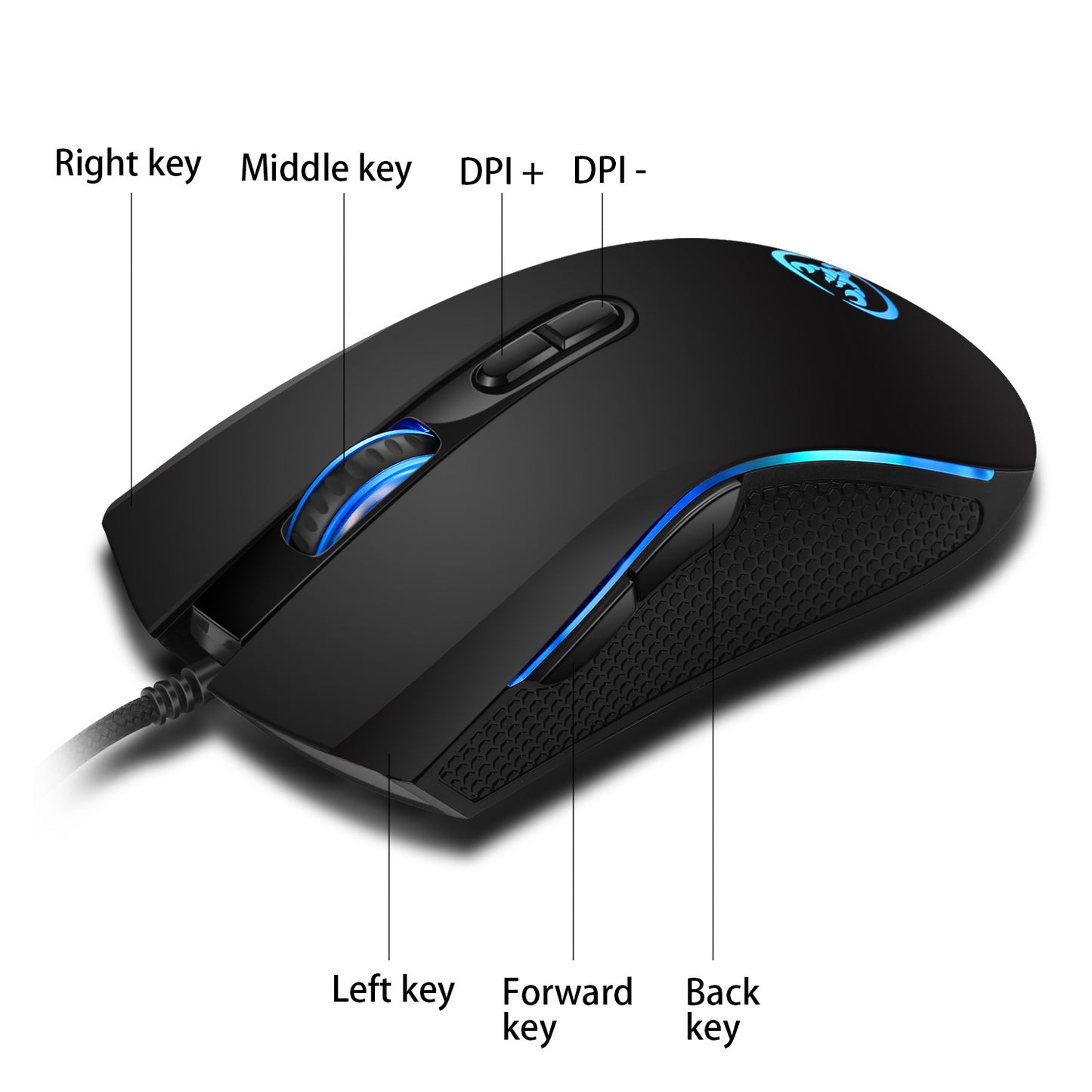 Colorful luminous gaming mouse