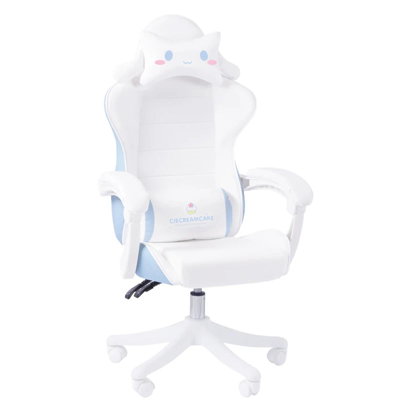 2024 Pink & White Letter Computer Chair Girls living room Study Chair Liftable Rotating Gaming Chair Promotion silla gamer