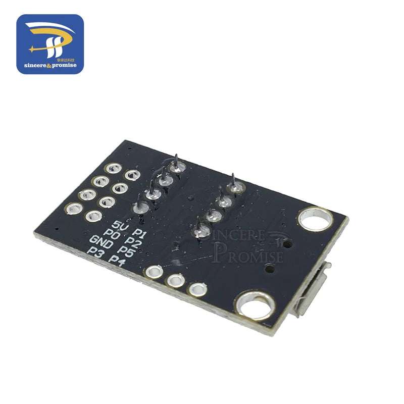 Pluggable ATTINY Development Board For ATtiny13A/ATtiny25/ATtiny45/ATtiny85 Programming Editor Micro Usb Power Connector