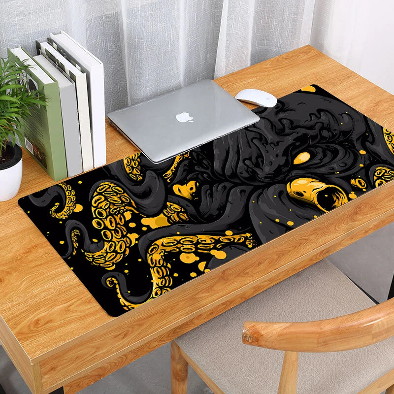 Large Mousepad Gamer Mousepads Keyboard Mat Desk Rug Octopus Monster Pc HD Desk Mats Company Oni Mouse Pad For Gift 90x40cm