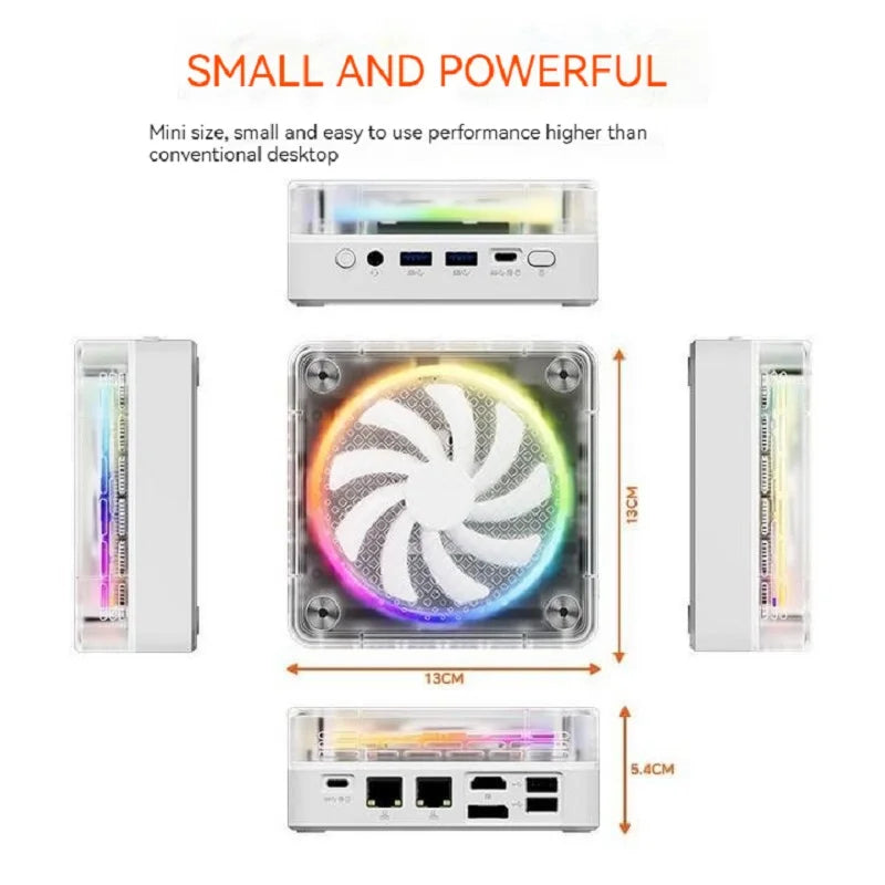 FIREBAT MINIPC AMD R7-7735HS 6600H Mini Pc Colorful Gamer 16GB 512GB DDR5 RJ45 Desktop Gaming Computer BT5.2 WIFI6 M.2 2280 SSD