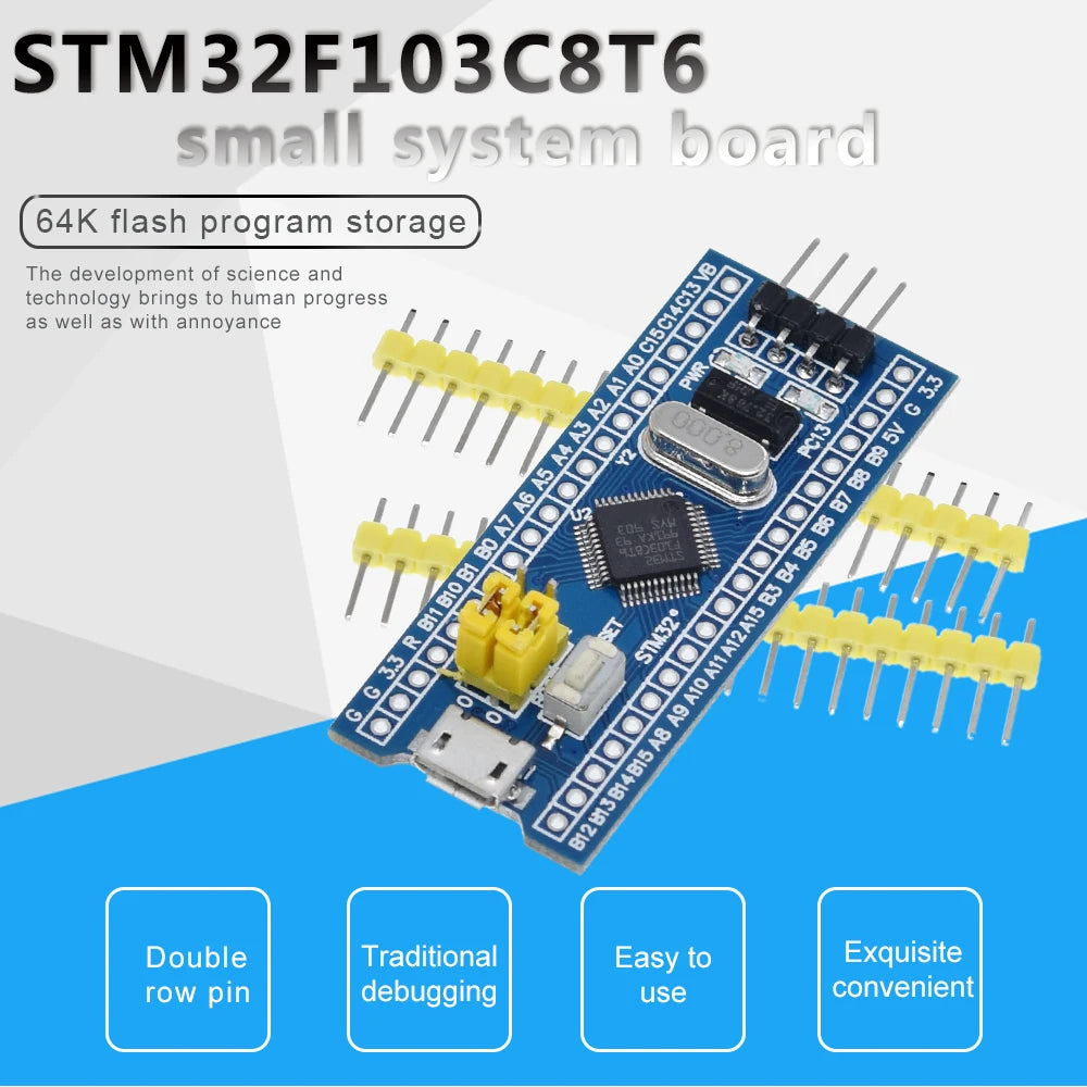 DIYTZT STM32F103C8T6  ARM STM32 Minimum System Development Board STM32F401 STM32F411 + ST-LINK V2 Download Programmer