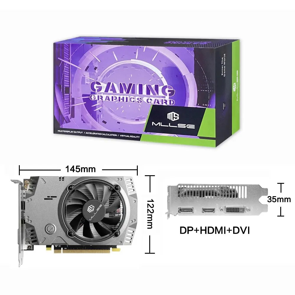 MLLSE AMD RX 550 4GB Graphics Card GDDR5 128Bit DVI HDMI DP PCI-E 3.0 Radeon GPU Rx 550 Gaming Video Card Placa De Video