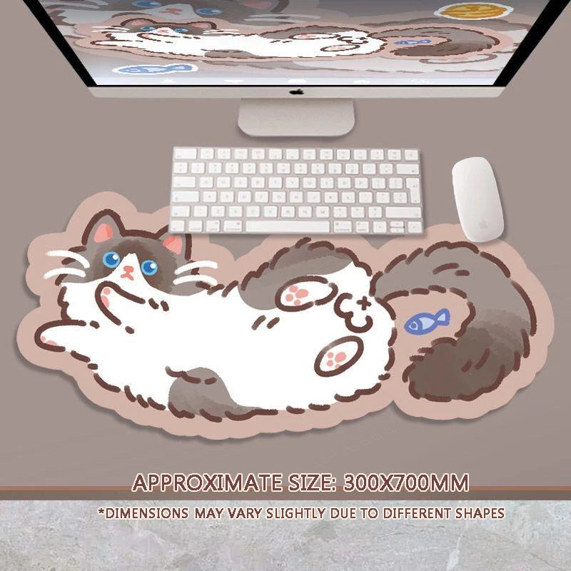 Kawaii Cats Mouse Pad Cute Mouse Pads XXL Large MouseMat Desk Mat Gamer Kitty Mousepads Anime Dog Gaming Accessories Play Mats