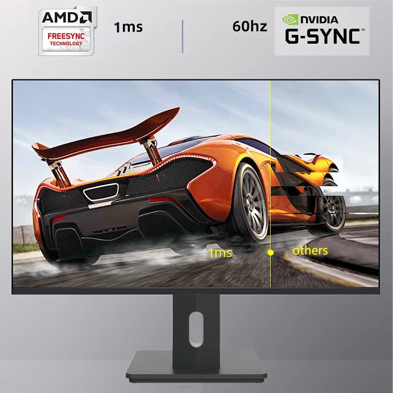 27inch Computer Monitor PC 4K UHD Monitor 60Hz IPS 1ms Adaptive-Sync VESA Mounting 100%sRGB Game Monitors HDMI-compatible/DP