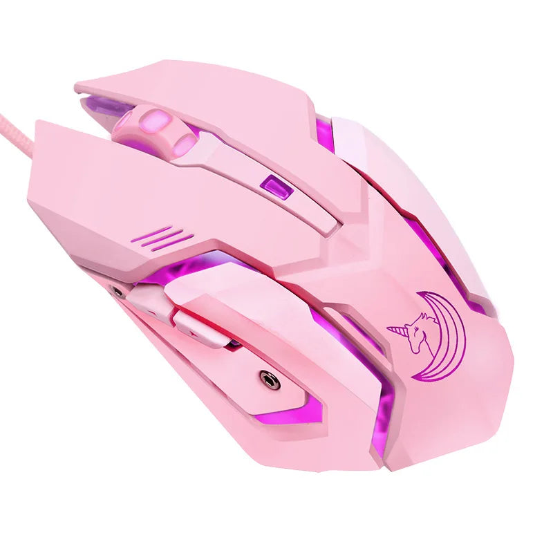 Mute pink DVR eating chicken game mouse gaming gaming mouse computer peripheral accessories mouse