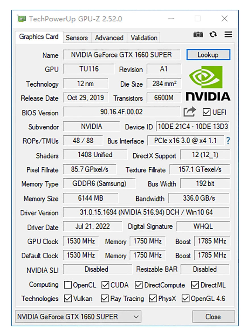 MLLSE GTX 1660 Super 6GB Graphics Card GDDR6 192 Bit PCI-E 3.0×16 8Pin NVIDIA GPU Gtx 1660super Gaming Video Card Placa De Vide