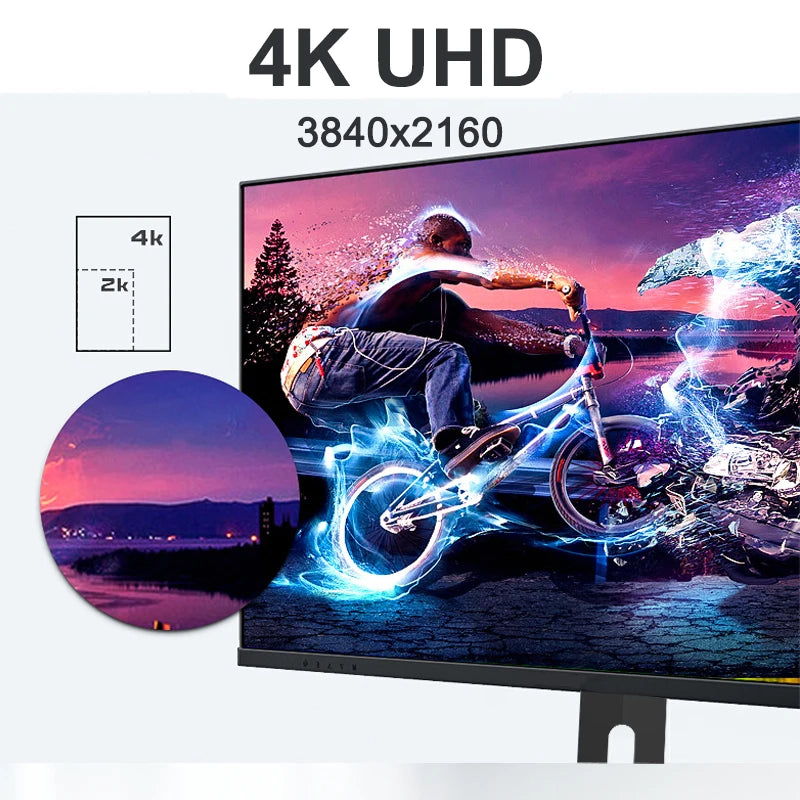 27inch Computer Monitor PC 4K UHD Monitor 60Hz IPS 1ms Adaptive-Sync VESA Mounting 100%sRGB Game Monitors HDMI-compatible/DP