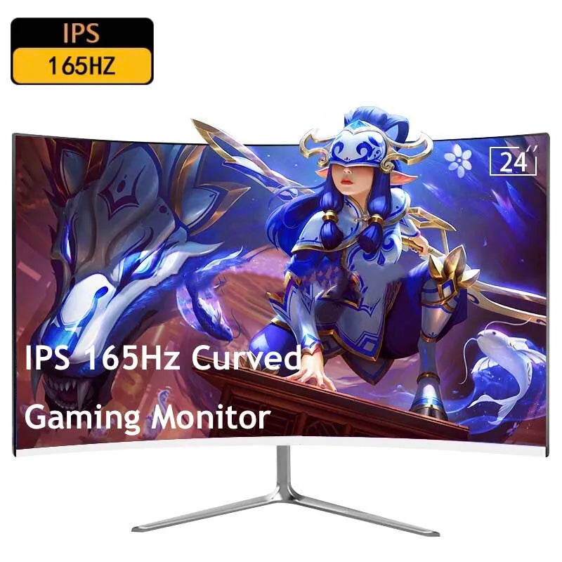 24" IPS 165hz monitors gamer 1080p HD gaming monitors PC LCD Curved screen monitor for desktop displays 1MS HDMI monitors gamer