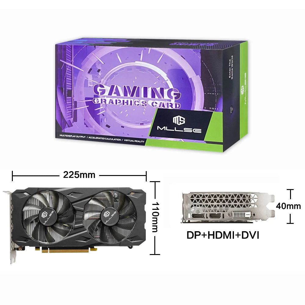 MLLSE GTX 1660 Super 6GB Graphics Card GDDR6 192 Bit PCI-E 3.0×16 8Pin NVIDIA GPU Gtx 1660super Gaming Video Card Placa De Vide