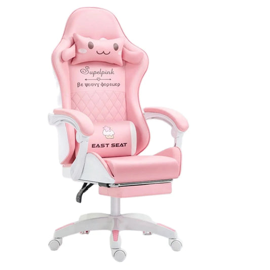 Pink girl cute gaming chair sports racing game chair supplier computer armchair office chair home furniture supplier