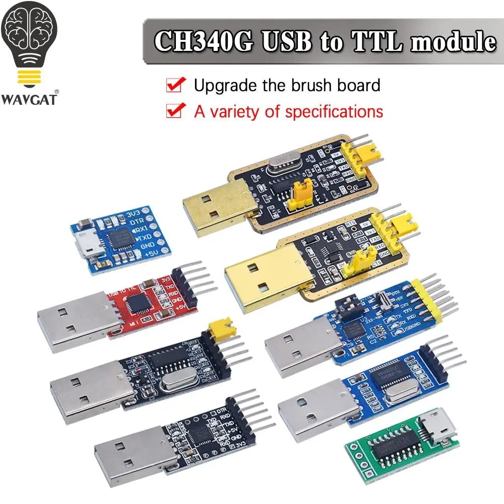 CH340 module USB to TTL CH340G upgrade download a small wire brush plate STC microcontroller board USB to serial instead PL2303