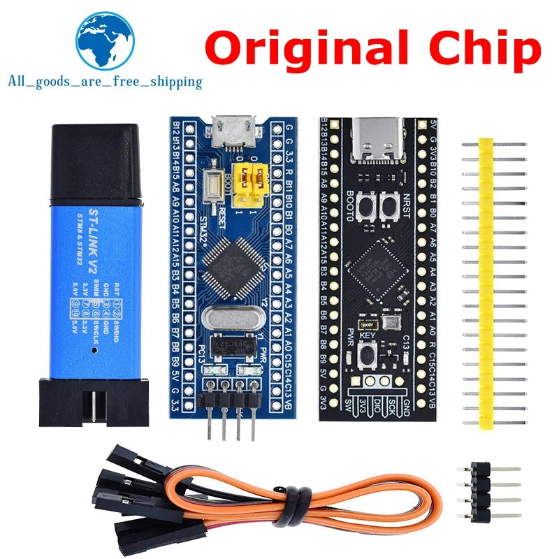 DIYTZT STM32F103C8T6  ARM STM32 Minimum System Development Board STM32F401 STM32F411 + ST-LINK V2 Download Programmer