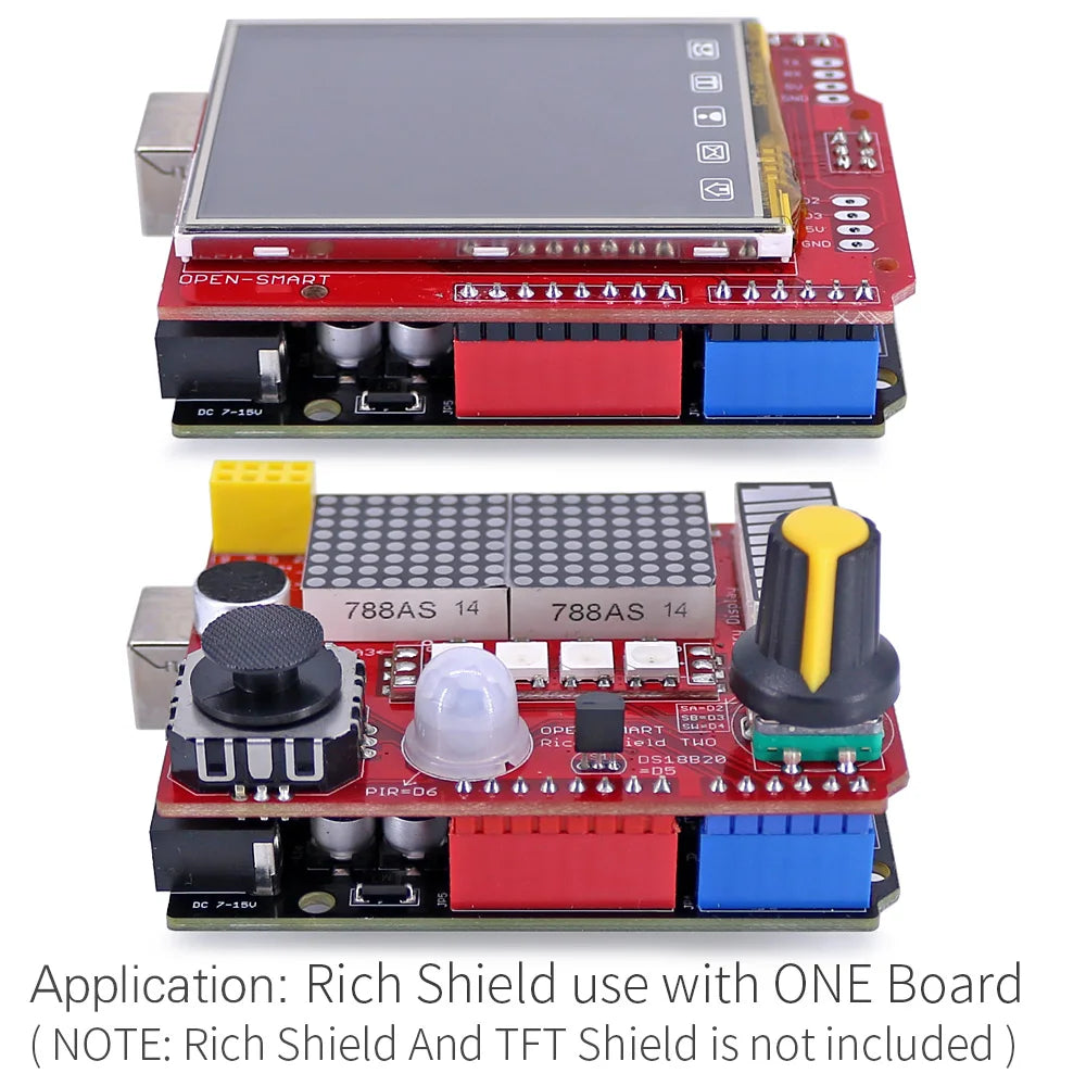 5V / 3.3V OPEN-SMART R3 Board (CH340) ATMEGA328P Chip Development Board with USB Cable Compatible for Arduino