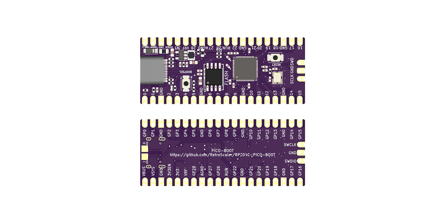 2024 Newest Raspberry Pi Pico Purple Board RP2040 Dual-Core 264KB of SRAM 16MB Flash Memory Low-Power Sleep