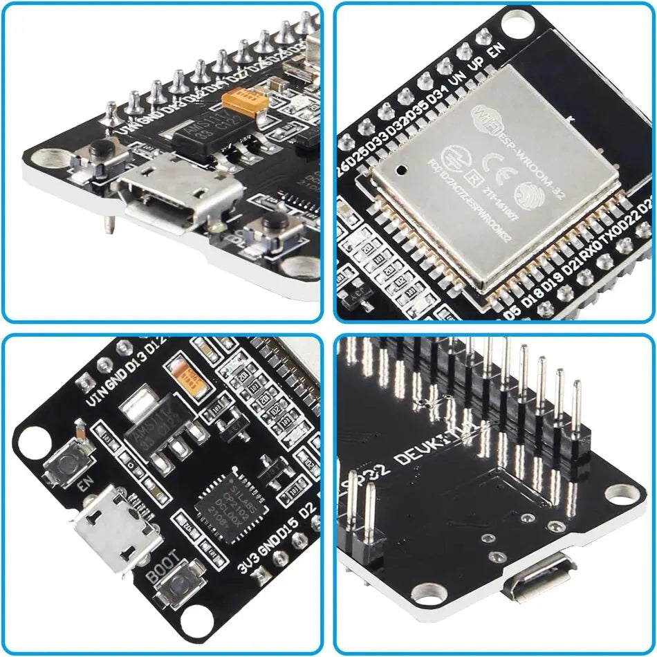 ESP-WROOM-32 ESP32 ESP-32S 2.4GHz Dual-Mode WiFi + Bluetooth Dual Cores Microcontroller Processor Integrated with Antenna RF AMP