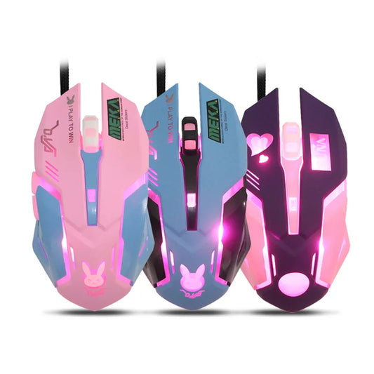 Mute pink DVR eating chicken game mouse gaming gaming mouse computer peripheral accessories mouse