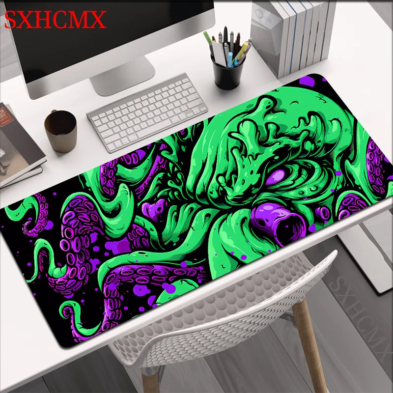 Large Mousepad Gamer Mousepads Keyboard Mat Desk Rug Octopus Monster Pc HD Desk Mats Company Oni Mouse Pad For Gift 90x40cm