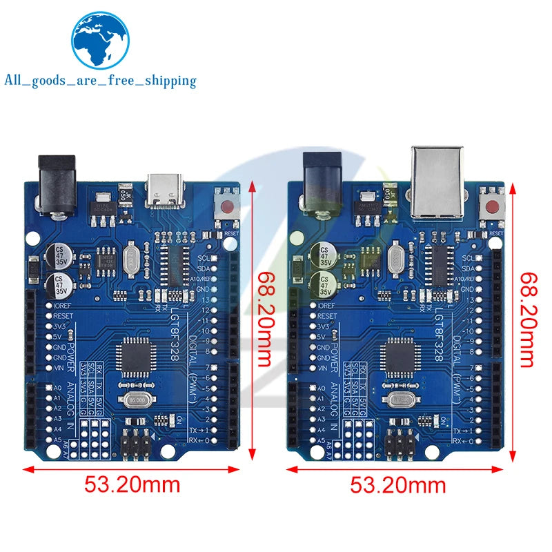 TZT LGT8F328P UNO R3 CH340G Development Board 16Mhz  For Arduino UNO R3 Replacement ATmega328P