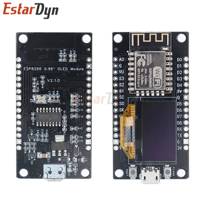 NodeMCU ESP8266 V3 Development Board With 0.96 Inch OLED Display CH340 ESP-12F WiFi Module TYPE-C USB For Arduino/Micropython