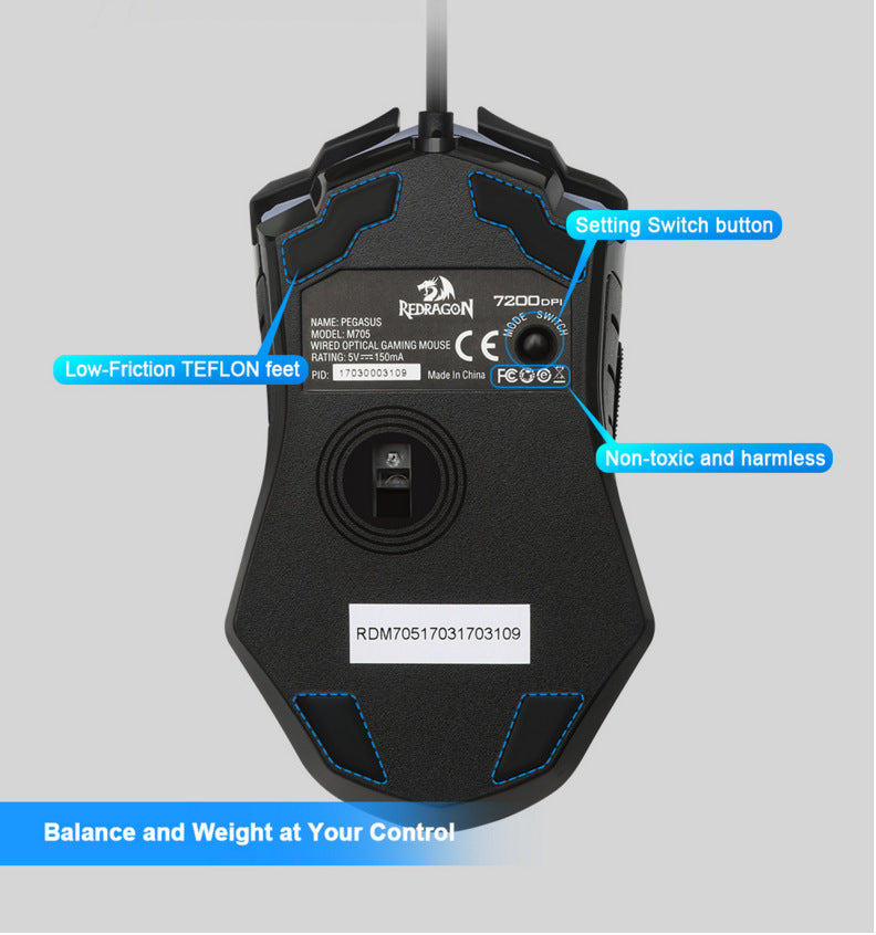 M705USB Wired Gaming Gaming Mouse For Desktop And Laptop Computers